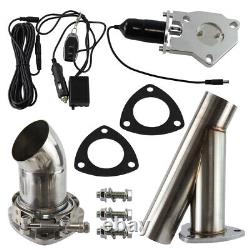2.25 Exhaust Catback Downpipe Cutout E-Cut Out Valve System+Remote Electric kit