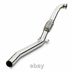 2.25 Stainless Race De Cat Exhaust Decat Downpipe For Audi A3 8p 2.0 Tdi 03-12
