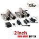 2×2 51mm Electric Exhaust Dual Valve Cut out Downpipe Y Pipe Wireless Remote