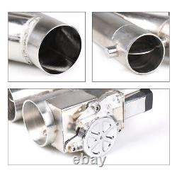 2×2 51mm Electric Exhaust Dual Valve Cut out Downpipe Y Pipe Wireless Remote