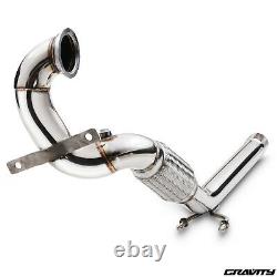 2.5 Stainless Exhaust De Cat Decat Downpipe For Vw Golf Mk7 2.0 1.8 Tfsi Gti