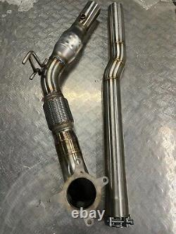 3.5 200 Cell Sports Cat Downpipe VW Golf R MK6 Quattro Stainless Exhaust MPD