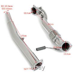 3 /76.5mm Turbo Exhaust Cat Downpipe Stainless For Audi A3 S3 225 8V 8P TT