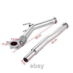 3 STAINLESS EXHAUST DECAT DE CAT PIPE DOWNPIPE Fits VW GOLF MK5 MK6 2.0 GTI