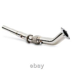 3 Stainless Exhaust De Cat Bypass Decat Downpipe For Vw Golf Mk4 Bora 1.8t Gti