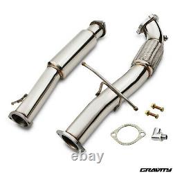 3 Stainless Exhaust De Cat Decat & Downpipe For Ford Focus Mk2 Rs St 225 St225