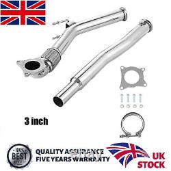 3 Stainless Exhaust De Cat Decat Downpipe For Vw Golf Mk5 Mk6 2.0 Gti Scirocco