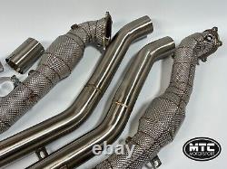 Audi Rs6 Rs7 C7 Downpipes & Midpipes 200 Cell Hi-flow Sports Cats & Heat Shield