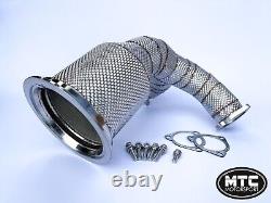 Audi S4 S5 Downpipe With 200 Cell Hi-flow Sports Cat & Heat Shield B9 3.0 Tfsi
