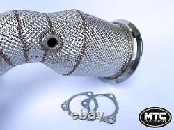 Audi S4 S5 Downpipe With 200 Cell Hi-flow Sports Cat & Heat Shield B9 3.0 Tfsi