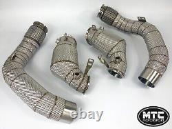 Bmw F90 M5 Downpipes With 200 Cell Hi-flow Sports Cats & Heat Shield 2018-20