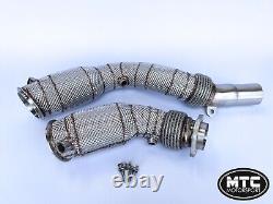 Bmw M3 M4 F80 F82 Downpipes With 200 Cell Hi-flow Sports Cats & Heat Shield 14