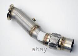 Exhaust 3.5 De-cat Down Pipe For Bmw 1 2 3 Series F20 F22 F23 F30 F31 B48 14-19