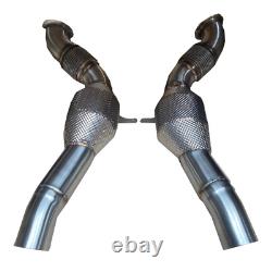 Ferrari 488 Stainless Steel Exhaust Downpipes High Flow Catalytic Converters