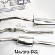 Fits Nissan Navara D22 (cat Model) Stainless Steel Exhaust System Incl Downpipe