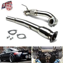 For Audi Polished Stainless Exhaust De Cat Down Pipe S3 TT 1.8T quattro Cupra R