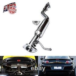For Mazda Polished Stainless Muffler Exhaust Hi Flow De Cat Downpipe 03-12 RX-8