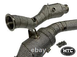 Mercedes C43 E43 Lhd Downpipes With 200 Cell Hi-flow Sports Cats & Heat Shield