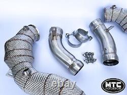 Mercedes Glc63s Downpipes With 200 Cell Hi-flow Sports Cats & Heat Shield 2017