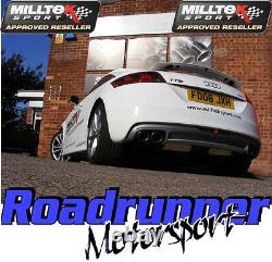 Milltek Audi TTS MK2 Quattro Exhaust System Inc Downpipe & Cat Non Resonated
