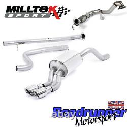Milltek Fiesta 1.0 T MK7 Exhaust System Inc Decat Downpipe & Cat Back Non Res