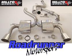 Milltek Focus RS MK2 Exhaust Stainless 3 Cat Back System Resonated & Downpipe