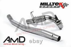 Milltek Golf R MK7 Decat Largebore Downpipe De Cat Fits OEM Standard Exhaust