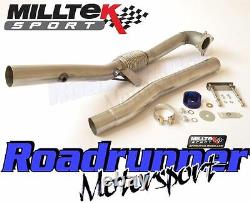 Milltek SSXAU284 3 Decat Downpipe Stainless Exhaust Removes Cat Fits 2.75 Sys