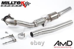 Milltek VW Golf MK6 GTI Cast Downpipe Exhaust with Race Cat 2009 to 2013