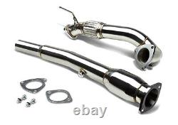 Polished Stainless Exhaust De Cat Down Pipe For S3 TT 1.8T quattro Leon Cupra R