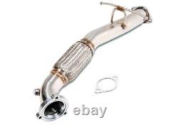 Polished Stainless Muffler Exhaust De Cat Downpipe For 05-12 Focus MK2 2.5 ST RS