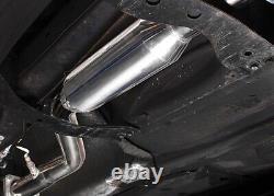 Polished Stainless Muffler Exhaust Hi Flow De Cat Downpipe For 2003-12 Mazda RX8