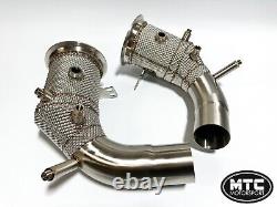Porsche Turbo/turbo S 992 Downpipes With 200 Cell Hiflow Sports Cats Heat Shield