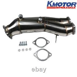 STAINLESS DECAT Fit FOR E82 E88 E90 E91 N55 SINGLE TURBO DE CAT EXHAUST DOWNPIPE