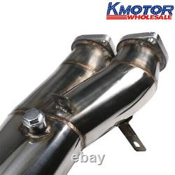 STAINLESS DECAT Fit FOR E82 E88 E90 E91 N55 SINGLE TURBO DE CAT EXHAUST DOWNPIPE