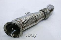 STAINLESS EXHAUST DE CAT DECAT HEAT SHIELD DOWNPIPE FOR BMW 1 SERIES F20 M140i