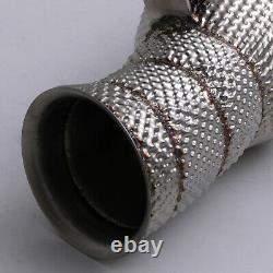 STAINLESS EXHAUST DE CAT DECAT HEAT SHIELD DOWNPIPE FOR BMW F22 F87 M2 M235i N55