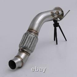 STAINLESS SPORT EXHAUST DE CAT DECAT DOWNPIPE FOR BMW 5er E60 E61 530d M57N2