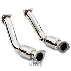 Stainless 200cpi Sports Cat Down Pipes For Nissan Skyline 350gt Vq35 V35 03-09