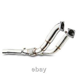 Stainless Exhaust De Cat Bypass Decat Downpipe Pair For Audi Rs6 C6 Bi Turbo 02+