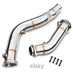 Stainless Exhaust De Cat Decat Downpipe Pair For Bmw 3 4 Series F80 M3 F82 M4