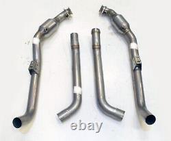 Stainless Exhaust Sports Cat Downpipes For Mercedes E63 Amg M157 W212 5.5 11-16
