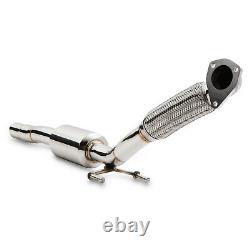 Stainless Flexi Exhaust De Cat Bypass Decat Downpipe For Seat Ibiza 1.9 Tdi 03+