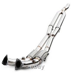 Stainless Race Sport Exhaust De Cat Decat Downpipe For Vw Golf Mk5 R32 3.2 04-09