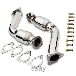 Stainless Steel 200cpi Sports Cat Exhaust Down Pipes For Nissan 350z Z33 3.5 03+