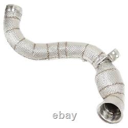 Stainless Steel Downpipe Cat + Heat Shield 2,75 2 3/4in Benz AMG C63 W205
