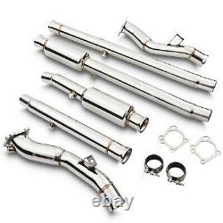 Stainless Steel Exhaust Decat De Cat Downpipes For Audi A4 S4 2.7 V6 Bi Turbo