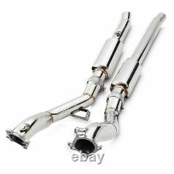 Stainless Steel Exhaust Decat De Cat Downpipes For Audi A4 S4 2.7 V6 Bi Turbo