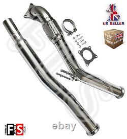 Stainless Steel Exhaust Downpipe Decat 2 Piece Kit Fits Seat De Cat Pipe