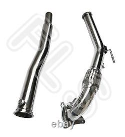 Stainless Steel Exhaust Downpipe Decat 2 Piece Kit Fits Seat De Cat Pipe
